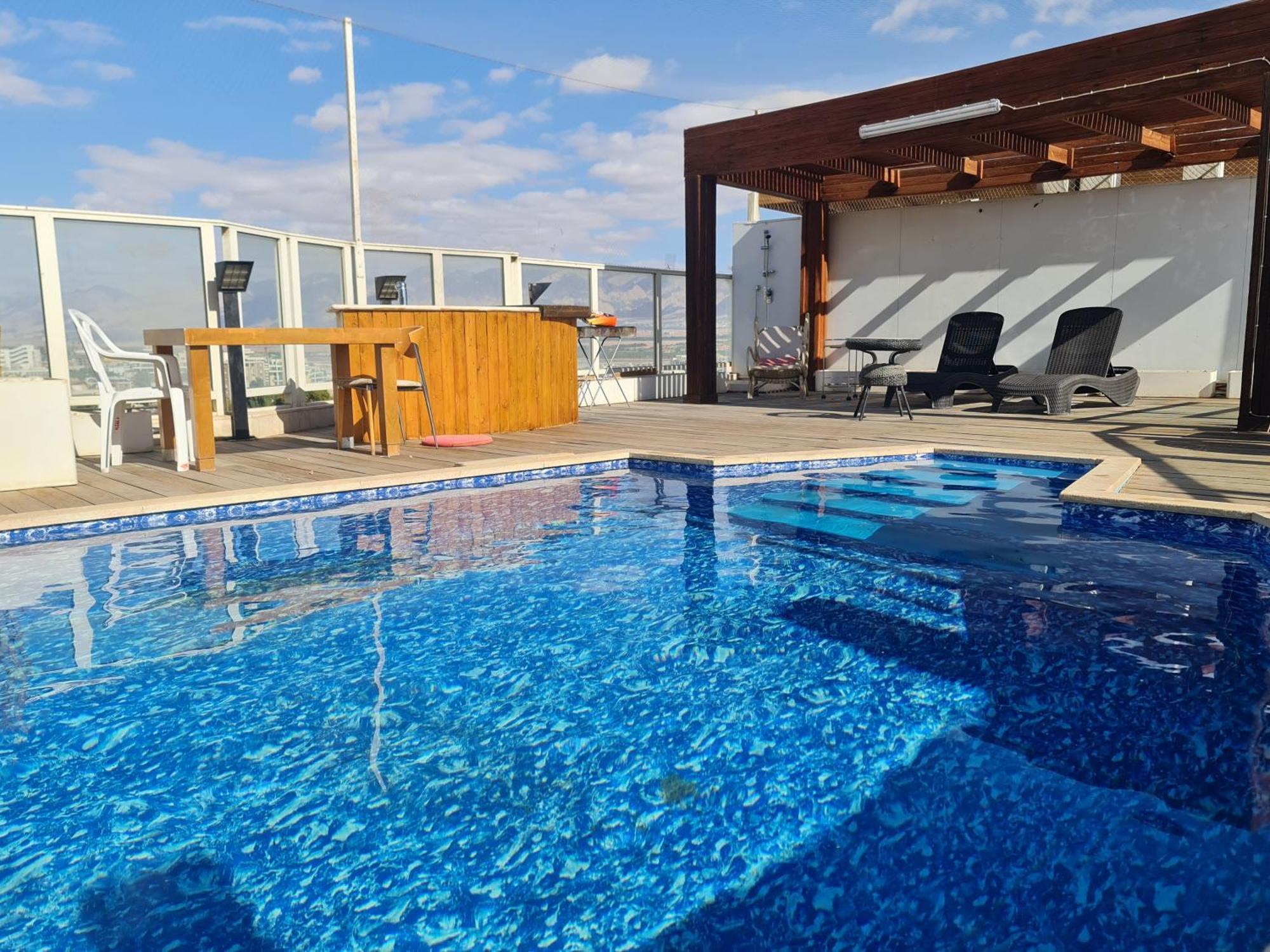 Exclusive Amdar -Residence Luxury Penthause With Privat Roof Pool Near The Sea -Best Sea View Эйлат Экстерьер фото